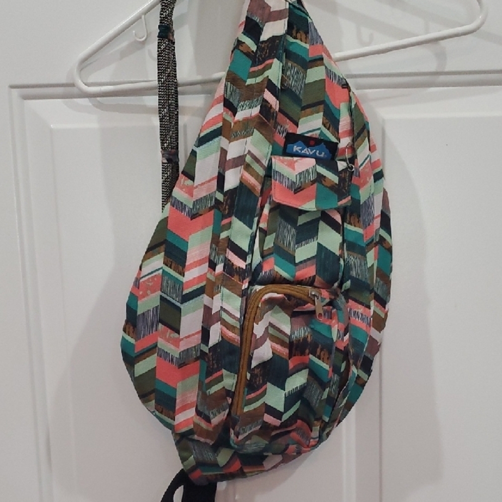 KAVU Women's Sling  Backpack - Multicolor Chevron